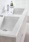Hafa 1200 dobbelth�ndvask - Hvid