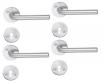 Beslagsboden indend�rs d�rgreb inkl n�gleskilt B283 - B�rstet krom - S�t � 4 stk