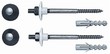 Duravit universal bef�stigelse til v�gmont. toilet eller bidet m/kapper - krom