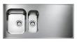 Intra AG12-KV st�lbordplade k�kkenvask - Vendbar - Dobbelt - 120 cm