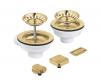 Grohe afl�bss�t til k�kkenvask m/skyllesk�l inkl. drejeknap - B�rstet cool sunrise