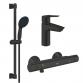 Grohe Start Eco komplet pakke til badev�relset - Mat sort