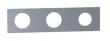 Outlet - Vola 5003B 3-huls d�kplade, 230x60 mm, �39/�39/�39 mm Krom 16