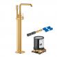 Grohe Essence komplet fritst�ende badekararmatur - Poleret Cool Sunrise