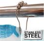 Van Der P 12 stk Gardinringe Model Roller Ball - Rustfri st�l
