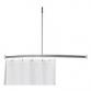 Van Der P Forh�ngsstang Profil5001 vinkel 90x90cm komplet med loftst�tte og gardinringe - Krom
