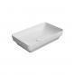 GSI Pura 60 fritst�ende bowlevask - Firkantet - Uden overl�b - Mat hvid