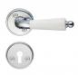 Beslagsboden vintage indend�rs d�rgreb inkl n�gleskilt - Krom/hvid