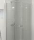 Dansani Match B+B bruseniche m/folded�re - 70x70 cm - Klar glas/mat krom