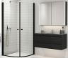Dansani Match E+E brusehj�rne - 90x90 cm - Klart glas/mat sort