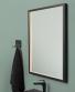 Cass�e Milano spejl m/sort ramme og LED - 80x120 cm - Vendbart