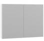 Dansani Style spejlskab 100 m/lysstyring og 2 l�ger - Hvid mat