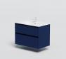 Str�mberg Lux 80 vaskeskab m/2 skuffer - Dyb bl�