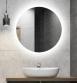 Sandra rundt spejl m/integreret LED lys og backlight - �90 cm