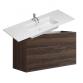 Dansani Luna Urban 120 m�bels�t m/Minore vask og skuffer - H�j - Brun eg