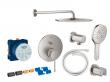 Grohe Essence komplet brusesystem t/indbygning m/Rainshower 310 hovedbrus & SmartActive h�ndbrus - Supersteel