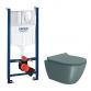 GSI Pura Agave 50 toiletpakke inkl. s�de m. softclose, cisterne og krom betjening