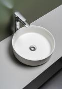 Hafa Circle �36 fritst�ende bowlevask - Uden overl�b - Mat hvid
