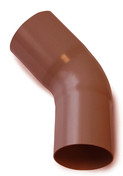 Plastmo b�jning 45 grader (75 mm) - brun