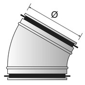Lindab b&oslash;jning 30 grader 125mm