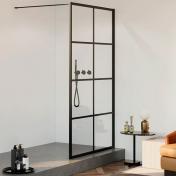 Lavabo Walk In fast brusev�g - Klar glas/Mat sort - 90 cm