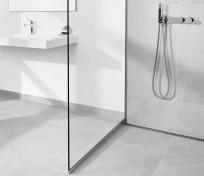 Unidrain Glassline brusev�g 90 cm - Klar glas