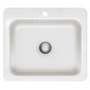 Lavabo Juna 57 køkkenvask i keramik - Hvid/krom