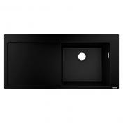 hansgrohe S514-F450 k�kkenvask m/afl�bsbakke - Vask til h�jre - Graphite black