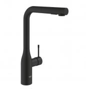 Grohe Essence k�kkenarmatur m/udtr�k og svingtud - Mat sort