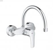 Grohe Eurosmart køkkenarmatur til væg m/svingtud