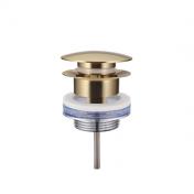 Nortiq bundventil m/push open - B�rstet messing