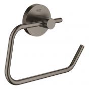 Grohe Essentials toiletrulleholder - B�rstet hard graphite