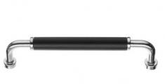 Beslagsboden m�belgreb BK6351B - Krom/sort