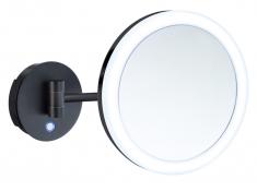 Smedbo Outline kosmetikspejl til v�g m/LED lys og 5 x forst�rrelse - Mat sort