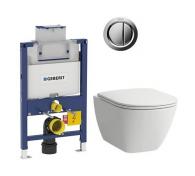 Laufen Lua RIMless toiletpakke inkl. lav cisterne, krom trykknap og s�de m/ soft-close