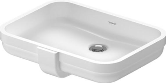 Duravit Soleil 49 h&aring;ndvask t/underlimning - Uden hanehul - Med overl&oslash;b