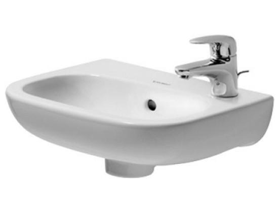 Duravit D-Code 36 håndvask t/væg - Venstre Duravit D-Code 36 håndvask t/væg - Venstre