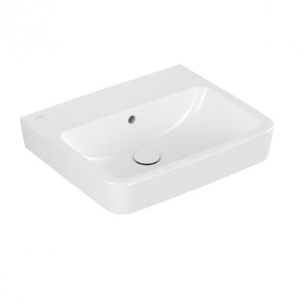 Villeroy & Boch O.novo 55 h&aring;ndvask t/v&aelig;g - Med overl&oslash;b - Uden hanehul