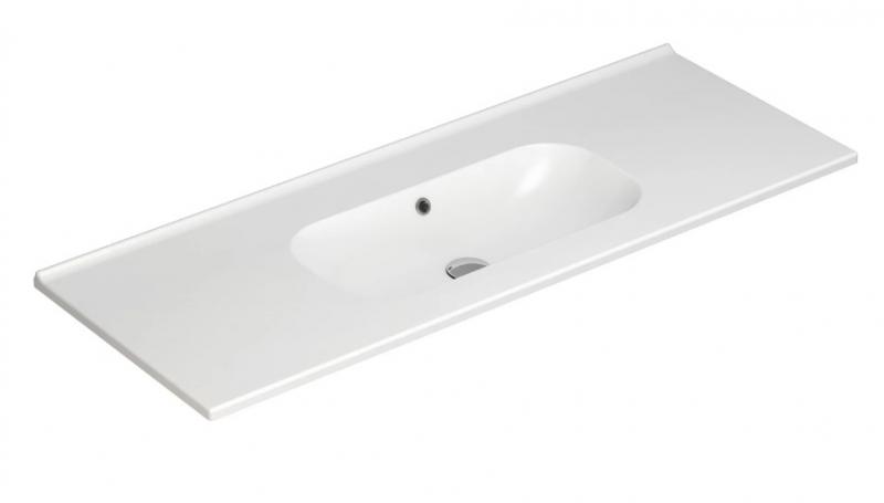 Dansani Luna Vask Kantate 121 cm porcelæn hvid u/hanehul Dansani Luna Vask Kantate 121 cm porcelæn hvid u/hanehul