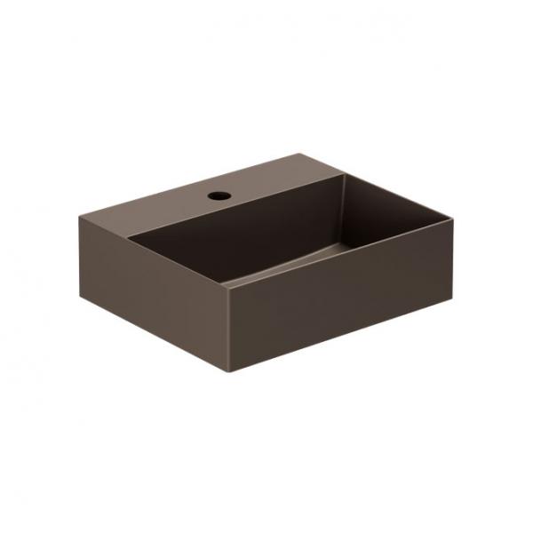 Lavabo Elegance SQ 42 håndvask t/væg eller møbel - Uden overløb - Cocoa Lavabo Elegance SQ 42 håndvask t/væg eller møbel - Uden overløb - Cocoa