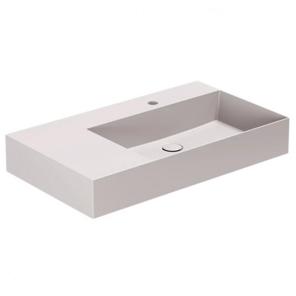 Lavabo Elegance SQ 81 L håndvask t/væg eller møbel - Uden overløb - Ash Lavabo Elegance SQ 81 L håndvask t/væg eller møbel - Uden overløb - Ash