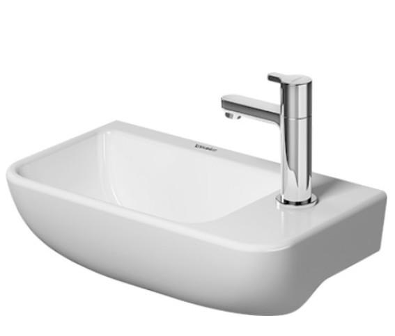 Duravit Me by Starck 40 h&aring;ndvask t/v&aelig;g - 1 hanehul til h&oslash;jre - Uden overl&oslash;b