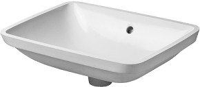 Restsalg - Duravit Starck 3 49 h&aring;ndvask t/underlimning - Uden hanehul - Wondergliss