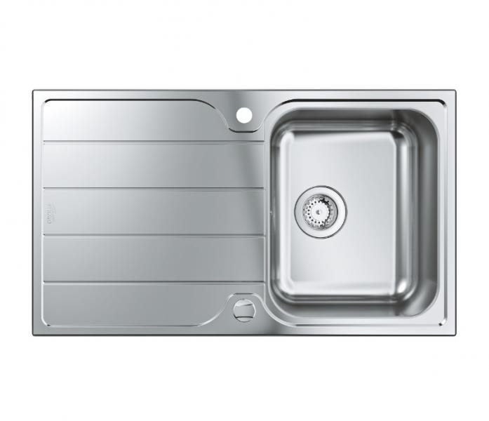Grohe K500 45-S k&oslash;kkenvask m/afl&oslash;bsbakke i rustfrit st&aring;l