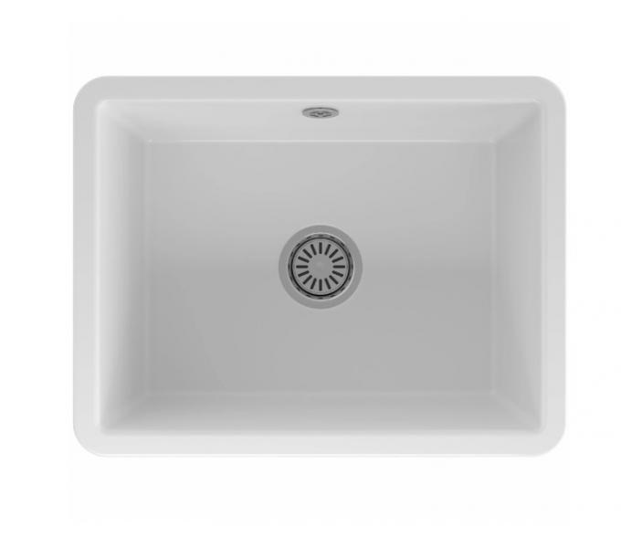 Lavabo Mararo II porcelænskøkkenvask - Krom afløb Lavabo Mararo II porcelænskøkkenvask - Krom afløb
