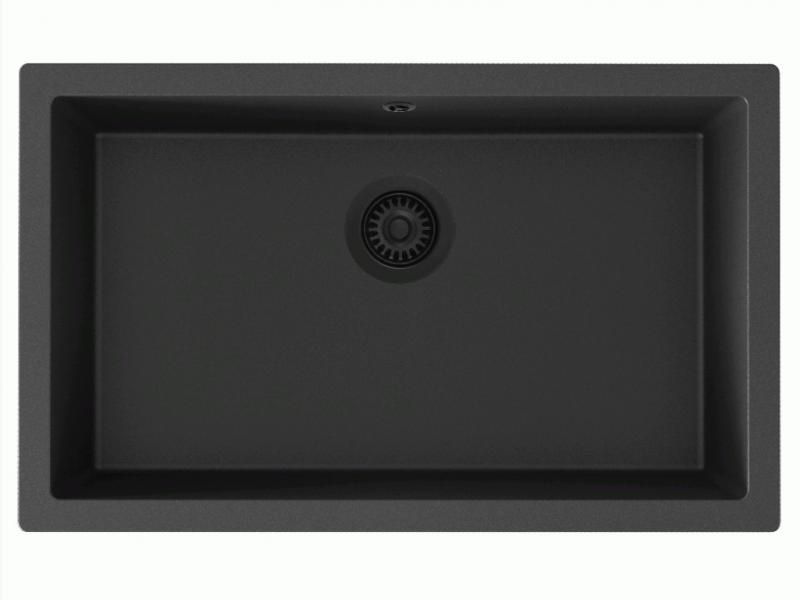 Lavabo Jupiter 80 kompositvask - Antracit-sort/Sort Lavabo Jupiter 80 kompositvask - Antracit-sort/Sort