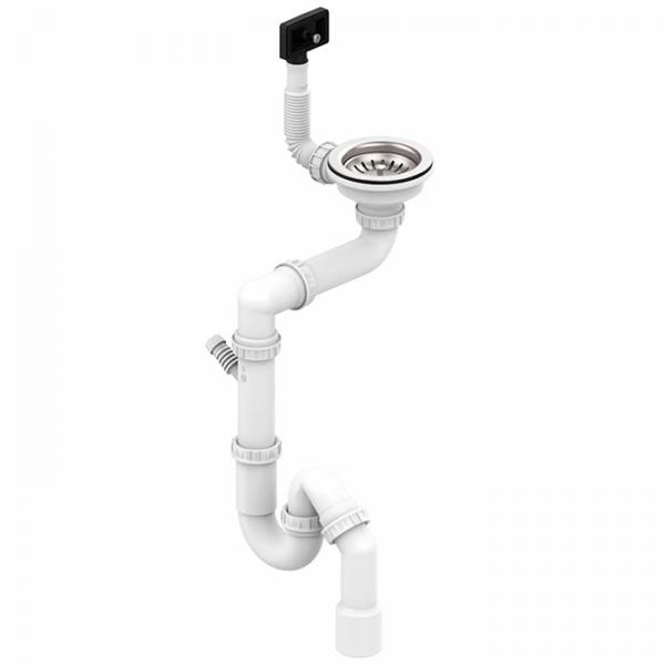 Lavabo Classic S2 bundventils&aelig;t inkl. vandl&aring;s m/overl&oslash;b - Rustfrit st&aring;l