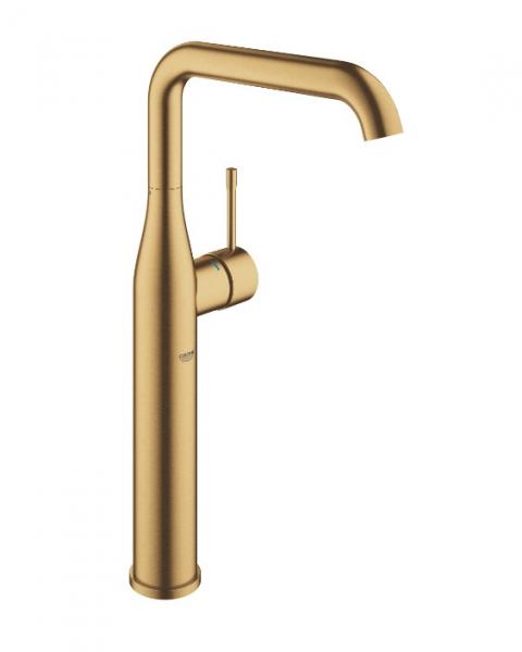 Grohe Essence h&aring;ndvaskarmatur m/EcoJoy og svingtud - B&oslash;rstet cool sunrise