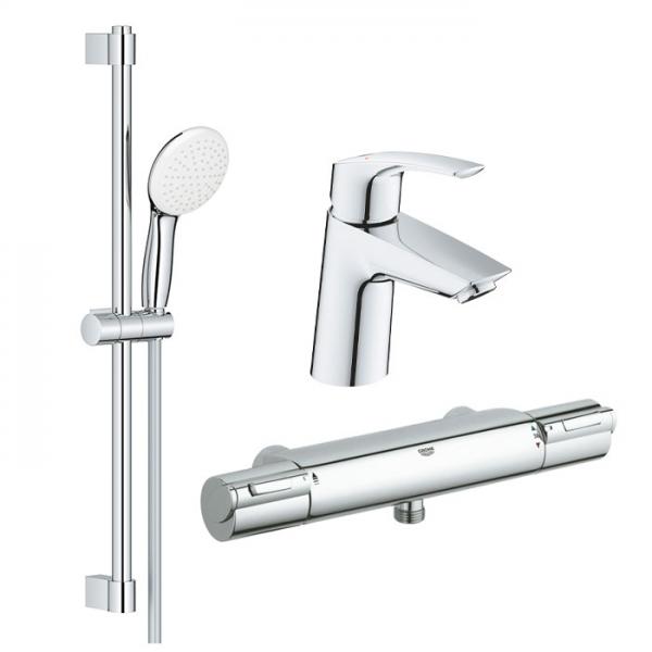 Grohe Eco komplet pakke til badev&aelig;relse - Krom