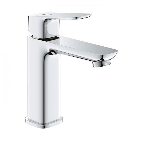 Grohe Cubeo M h&aring;ndvaskarmatur m/koldstart og push-open bundventil - Krom